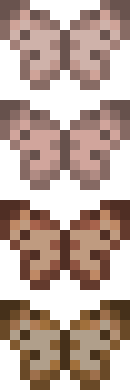 [9b9cad] Brown Butterfly Pixel Art