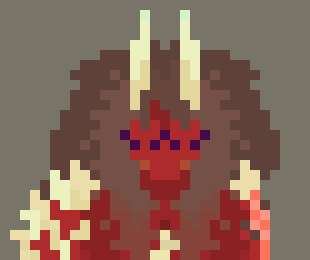 [816c09] *The figure is about 8 feet tall, covered in bone and flesh. Looking rather grotesque.*