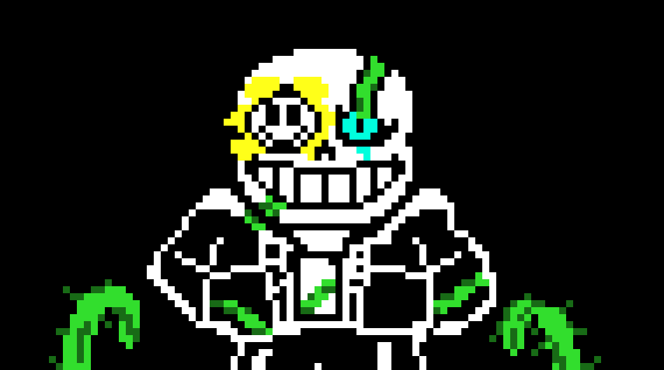 [4fbda4] NOOOOOOOOOOOOO...(sans) AHHHHHHHHHH that HURTS(flowey stabs insane sans in the back with vine) flowey) what that didn't kill them -flowey possession sans