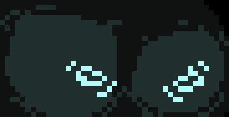 [6bf841] *Glowing blue eyes look around, worried...* - TGGS