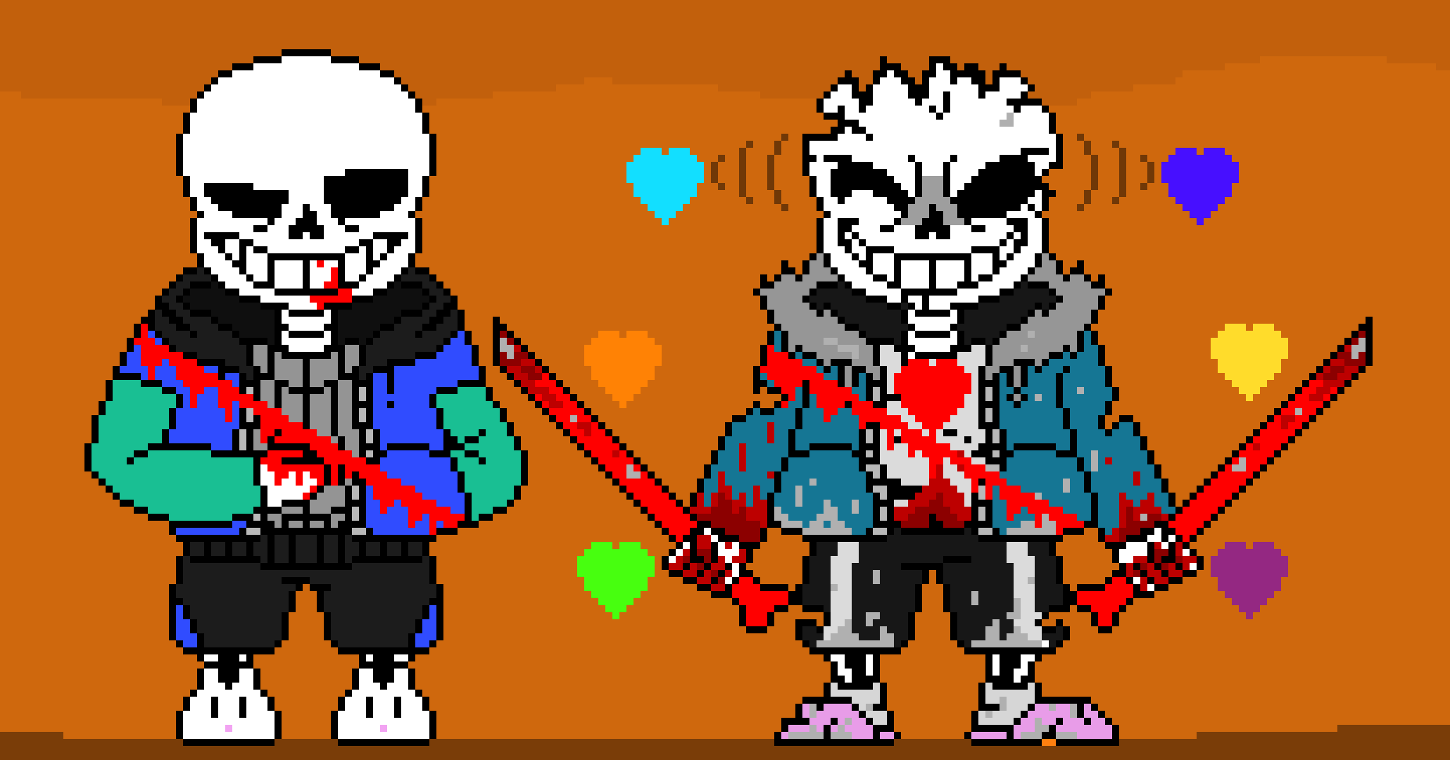 [7ce906] Two OCs fighting phase 3 lol- wait why does he have souls?