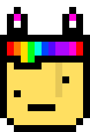 [401102] *looks at the box*hmm? *walks over to it and puts his head in one of the peep holes*-child rainbow