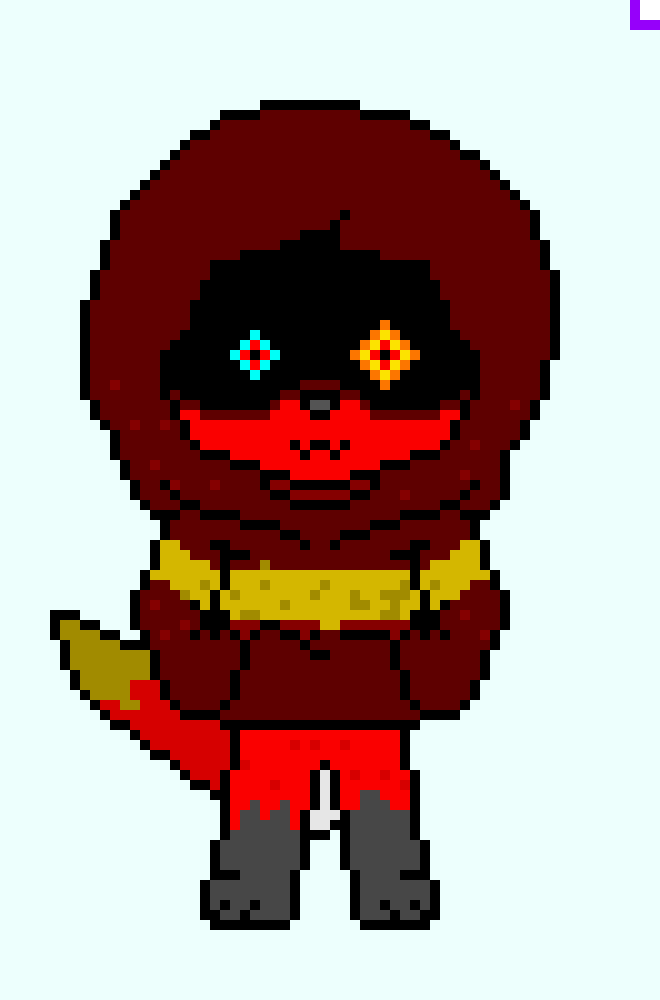 [6b98f7] Here it is! idk why he calls me ink because my characters name is flame... and the ink flame doesnt have a bad time yet. ill get QT to work on that...