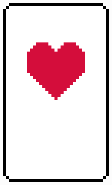 [9664c4] Heart pixel card