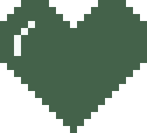 [8261eb] Green heart