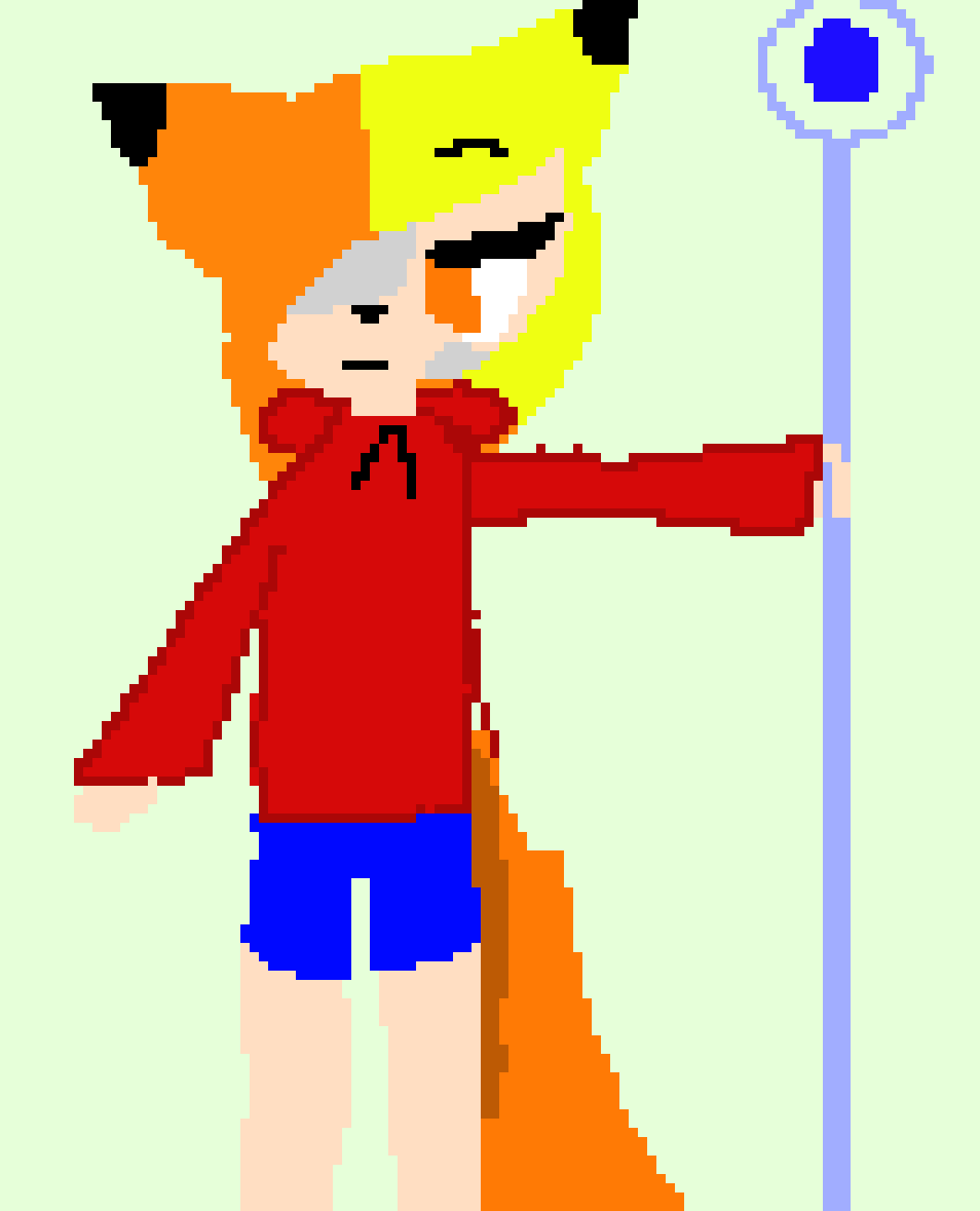 [733b2d] *Half of hair turns Yellow* -Foxlya