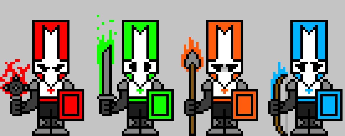 [30dec3] (orange absorbs the fire off of the other Crashers, and uses it to cast a fire spell on the monster. if it hits, it deals like, 14 damage?)