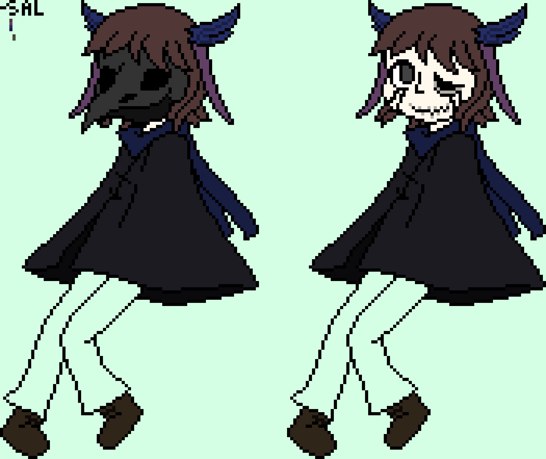[f7c573] i updated her mask a lot, from a bird skull, to something that looks similar to the "Plague Doctor's" mask.