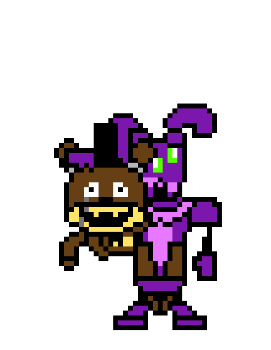[9664c4] bonnie and freddy=six bones FNAFTALE pixel art challenge fixed