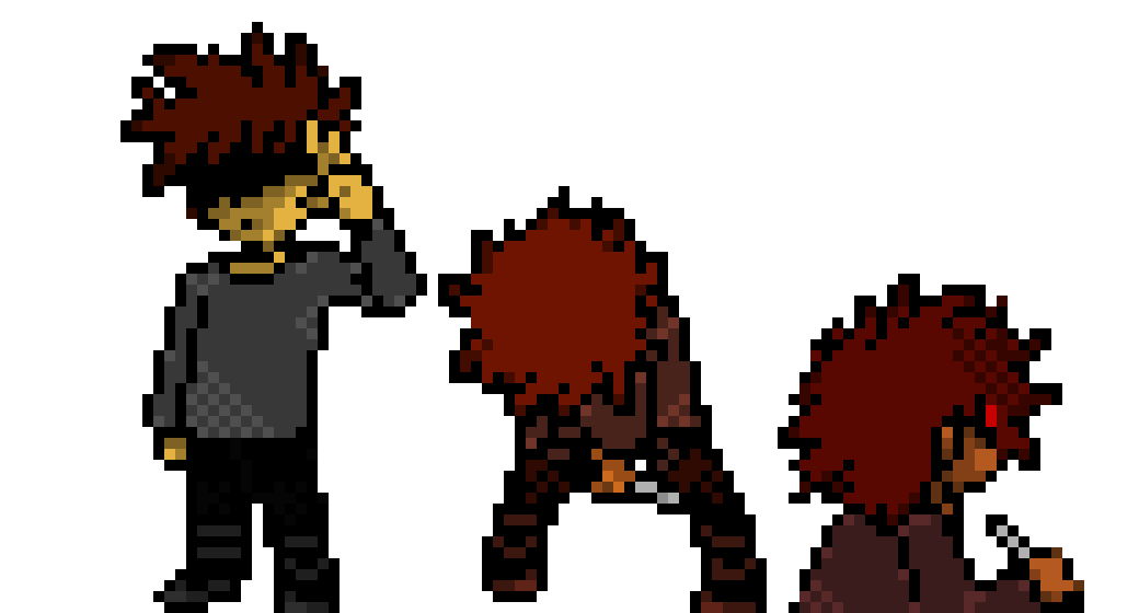 [b49466] True Palette for Creepypasta OC - Wrathful Ragnis from Wrathful Tears (ft. Blue from Blue Tears as inspiration) Trainer and Back Sprites