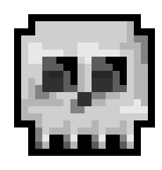 [63dce6] skull w outline