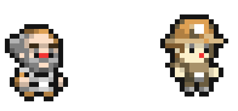 [e25ae6] Bam! Shopkeeper and Pixel Guy.  -Goopi