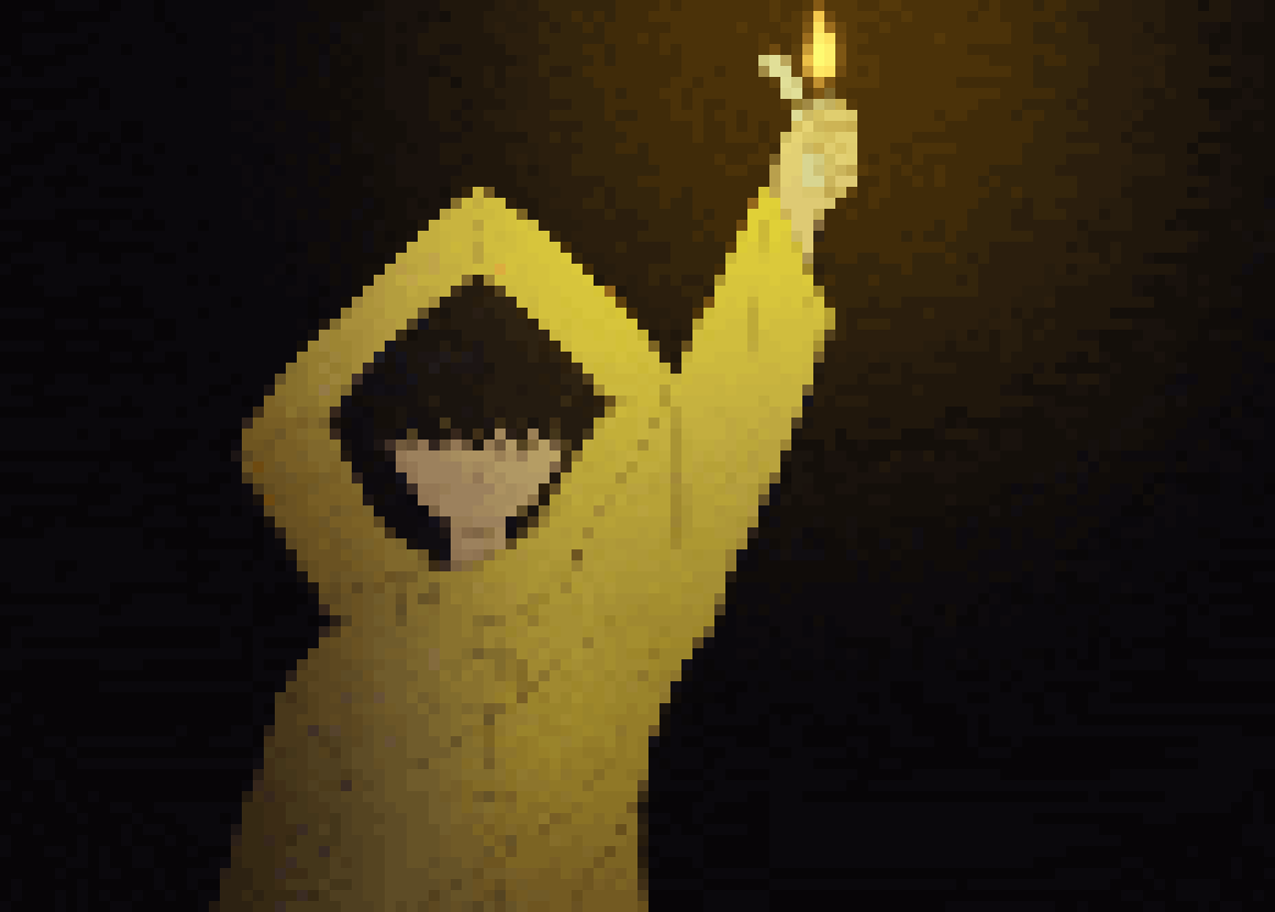 [70d7b9] *she walks through a abandoned building with her lighter looking for a exit*-six