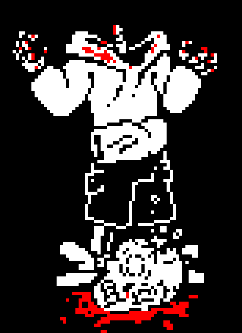 [11a9d7] -walks to to papyrus and smacks him with his own head, then says- Stahp -Deteriorate