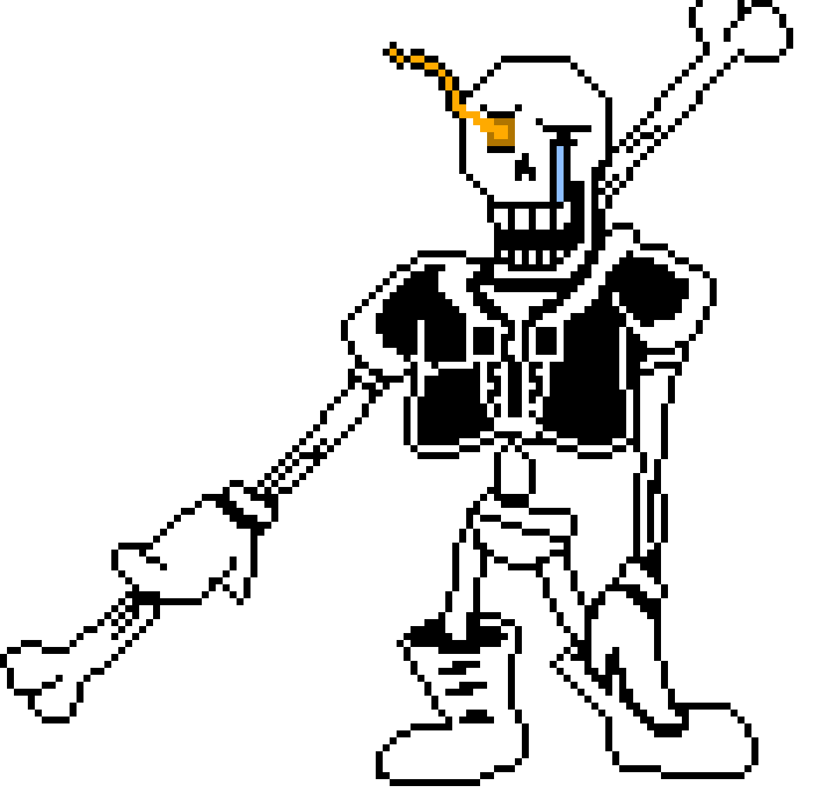 [d7591a] Disbelief! Papyrus Phase 1 Sprite + Colored Sprite! (No black Background)