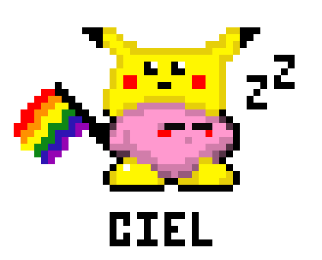 [1eb544] Shadow Kirby (8-Bit Sprite)