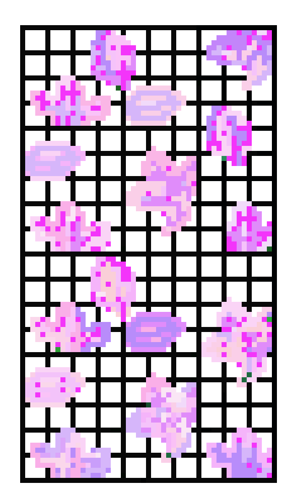 [9664c4] Grid with Cherry Tree Leaves