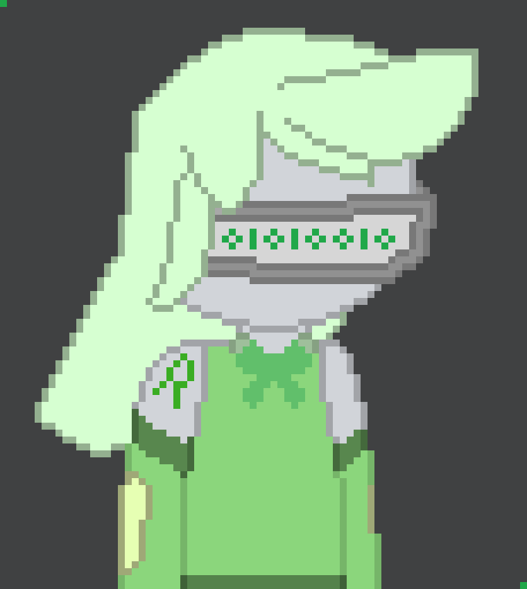 [6a7b6a] *It's kinda uncomfortable, then starts speaking in a very robotic* "Hi... Uhm... My name is Reiki..."