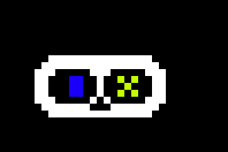 [d6a064] Sans: knife, admit it, you wanted and failed to make a sans sprite, look at the eyes, and the nose, and its white and all