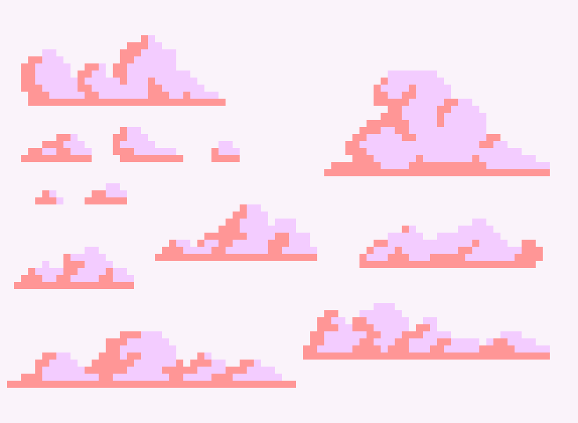 [31f678] Clouds pixel art