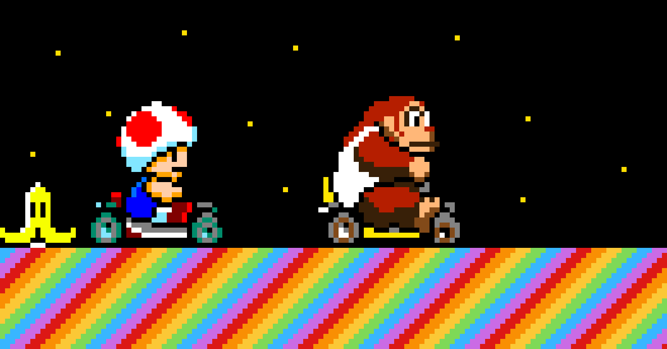 [0c154b] Super Mario Kart Rainbow Road