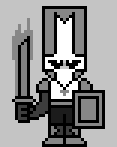 [30dec3] (the gray knight attacks, dealing 80 damage in a single hit.) FUN FACT, I'M STRONGER THAN ALL OF MY BOIS COMBINED!