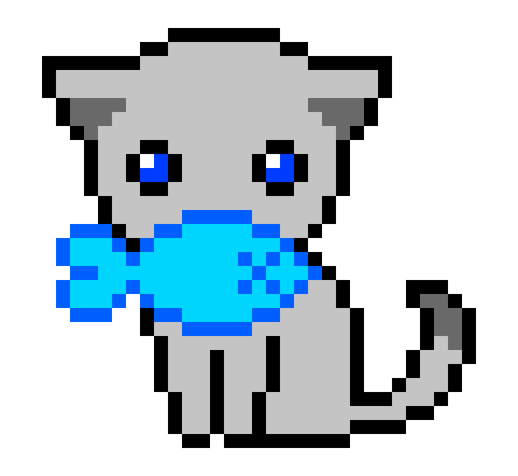[9664c4] Kitty with a fish 