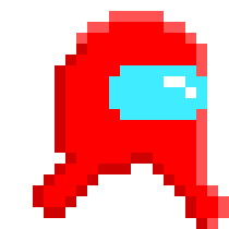 [f84840] Among us Pixel Art - Walk 1