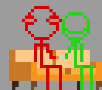 [d77e03] guys I drew two-bit and scarecrow being best of friends ( getting high as fuck ofc)