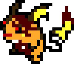 [9664c4] Raichu After A Battle Pixel Art - Jeremia Theuns
