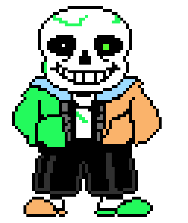 [32753b] Radioactive sans battle sprite