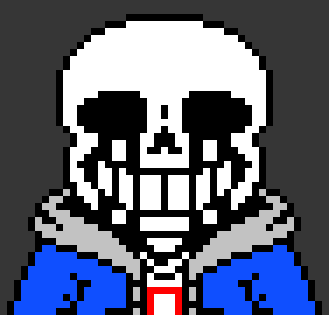 [53a360] Cuts the gaster blaster in half and stabs chara *