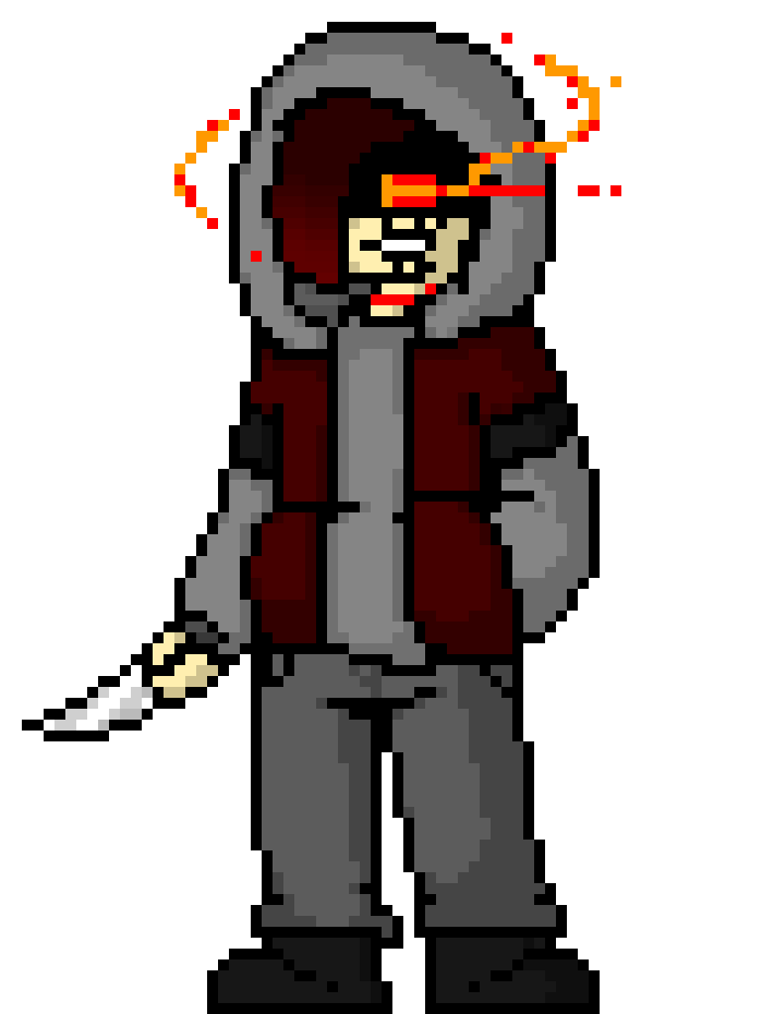 [7b7bce] -laughs like antisepticeye and leaps at the creature...his knife is flaming black and red...anti slashes sending three separate plasma slashes forwards, right and left-