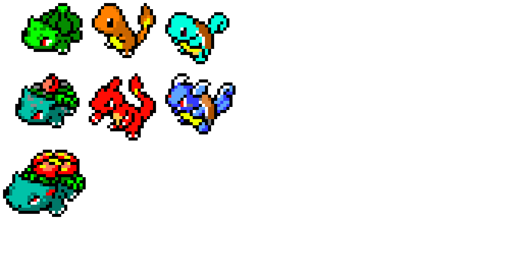 [9664c4] Pixel Art Starter Squad gen 1