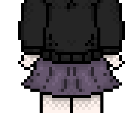 [891056] more near the bottom o the sweater and the skirt