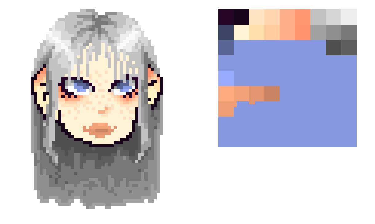 [c4705a] White hair girl
