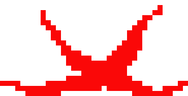 [9664c4] pixel red x