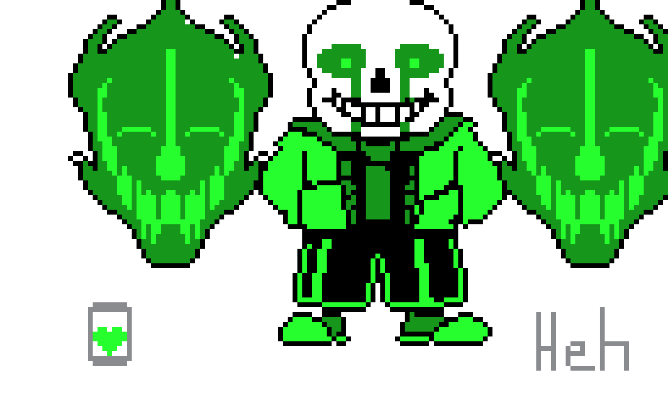 [b6400f] Sans With Gaster Blasters Sprite (FIXED!)