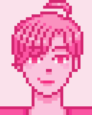 [9bd105] oh, that worked! thanks for the help. and this pink guy is just a random character i made to use as my sprite