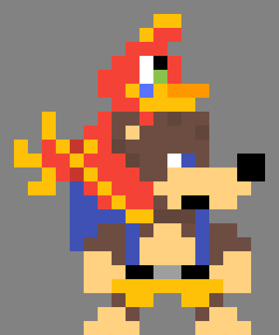 [212b1f] K: Banjo, stop! This is just random! B: -takes out Kazooie and puts him down on the ground- I am sorry. -slashes him-