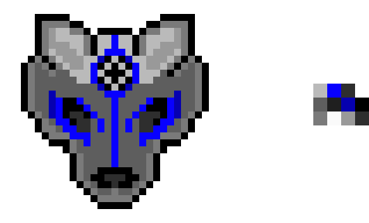 [7a68ec] Silver Wolf mask