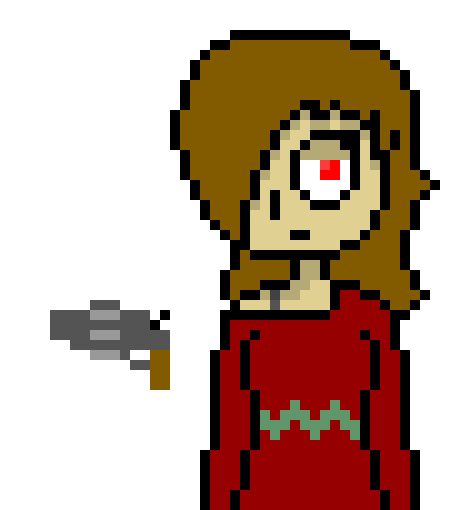 [6d74d1] Hey... My old gun I killed Sarah with... Now EV is the next person to kill... But first... (This is a MFP (My Friend Pedro) Reference)