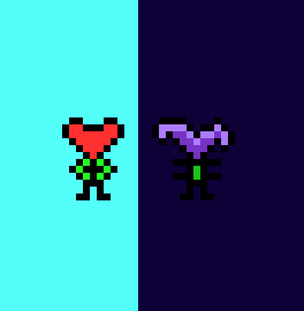 [9664c4] "Harmless Flower" and Vicious Flower" Sprite