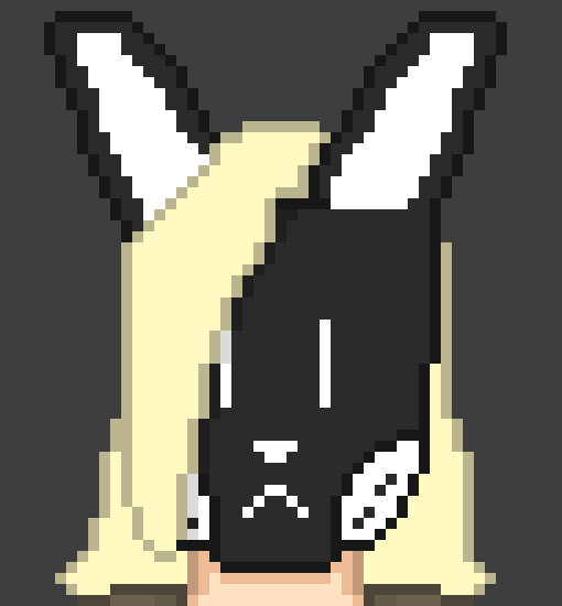 [6a7b6a] tall bunny mask woman