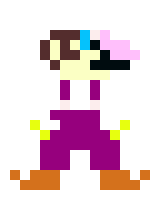 [a10f10] 8 BIT fire WALUIGI SPRITE