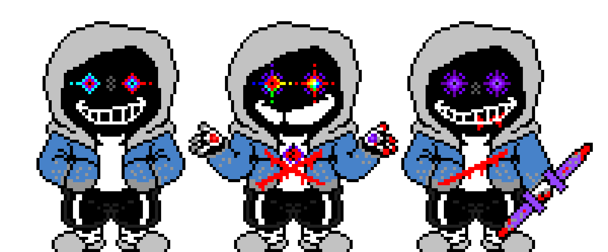 [750fda] DustDust Sans The Skeleton last Hatred Hardmode Battle Sprite. (V2)