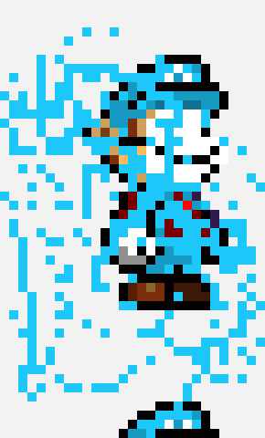 [284aa1] the mask is stuck to the face.