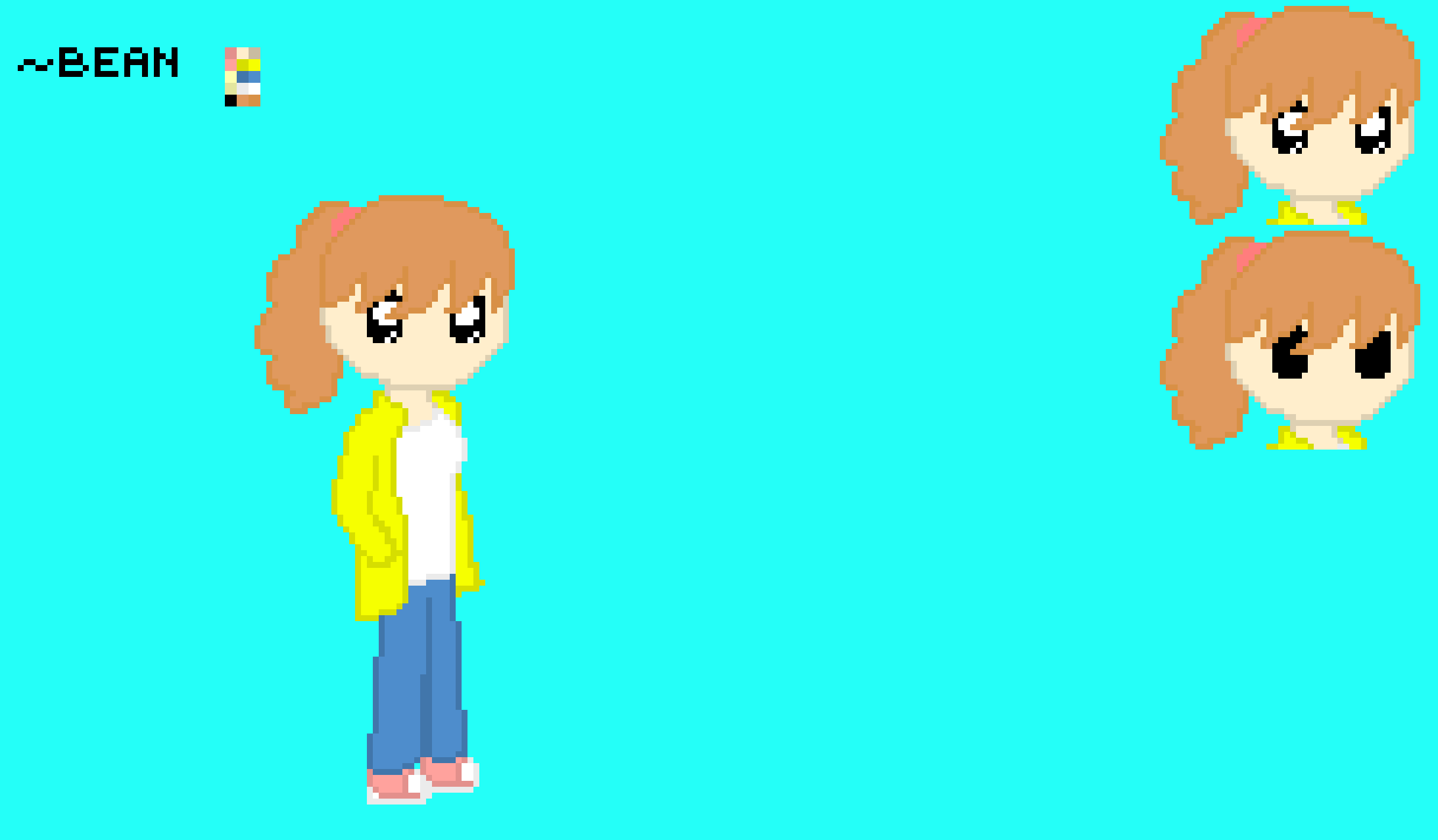 [6d923a] Uh. I changed somethin` to your sprite. Made the Anime/Sparkly eyes more "Dynamic." And made the emotions I saw in the gallery and put them here. Enjoy. -Hammy