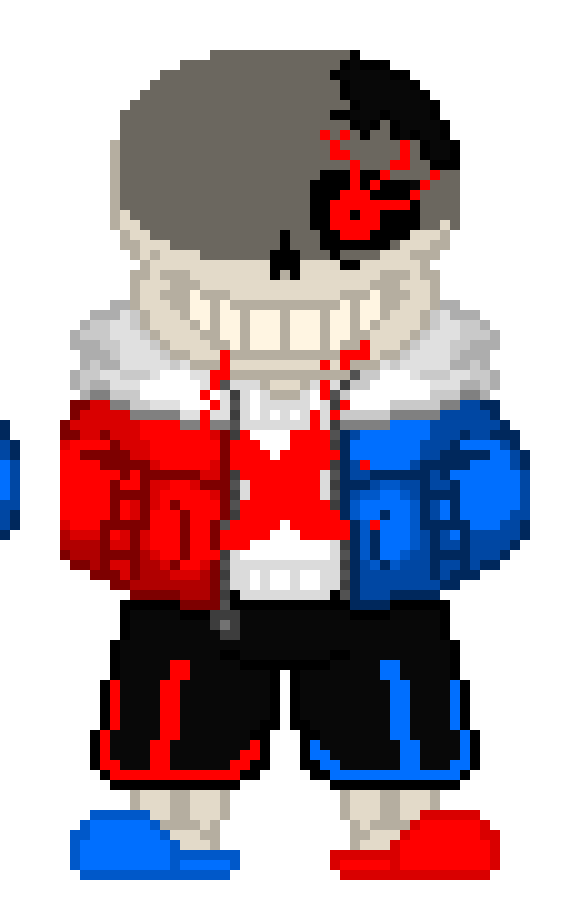 [fc6325] now... you will die (summons blue bones all around ink) dont move