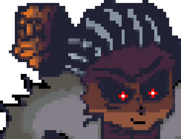 [e27272] Death:*moves the gun away from his head then puts his knife into his chest draining most of his power to 50%* U are not well trained as me..*head butts him and his knife addes a fire effect and the fire starts burning him*